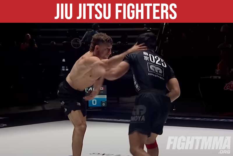 Jiu Jitsu fighters Josh Cisneros and Ethan Crelinsten in the ring