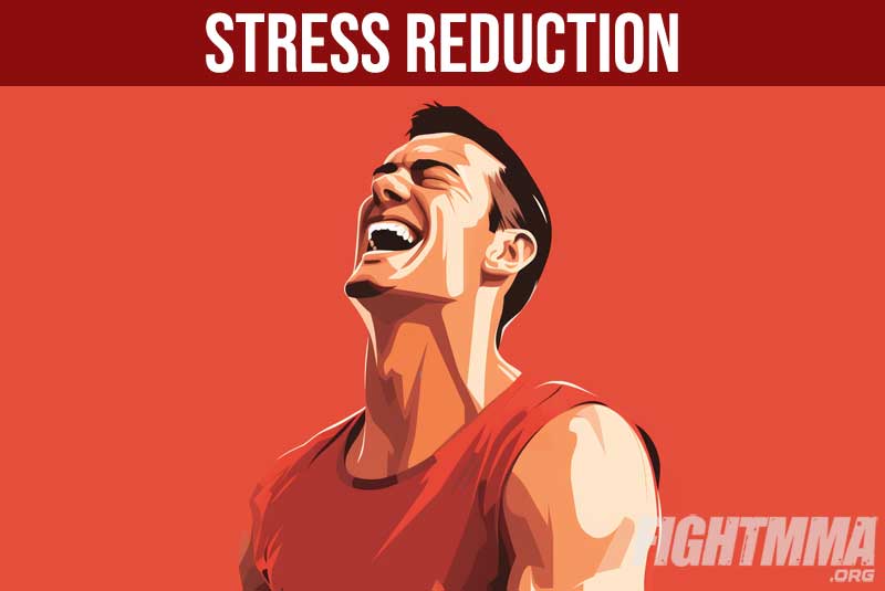 Illustration of a relaxed boxer laughing