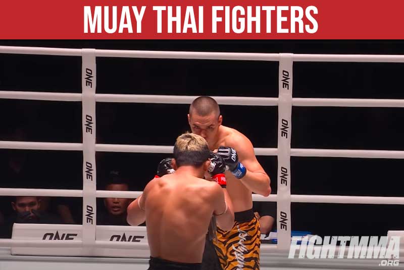 Muay Thai fighters Rodtang and Khalilov in the ring
