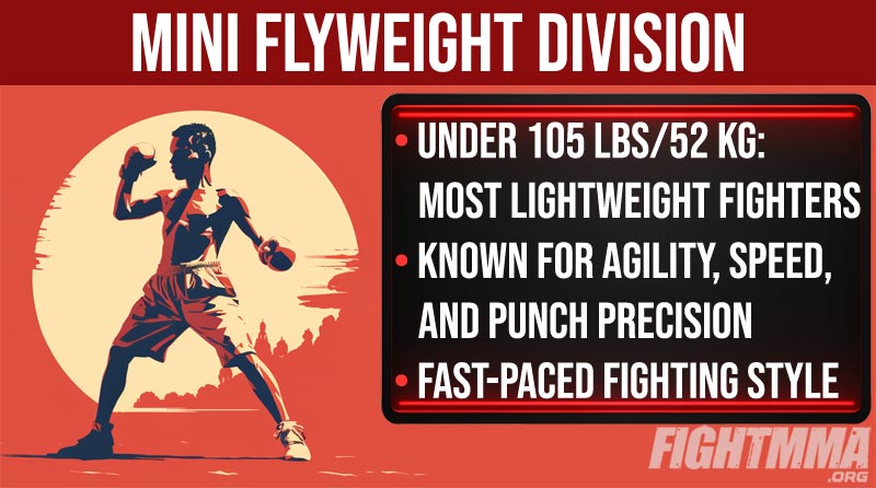 Mini Flyweight (lightweight) division in Muay Thai infographic