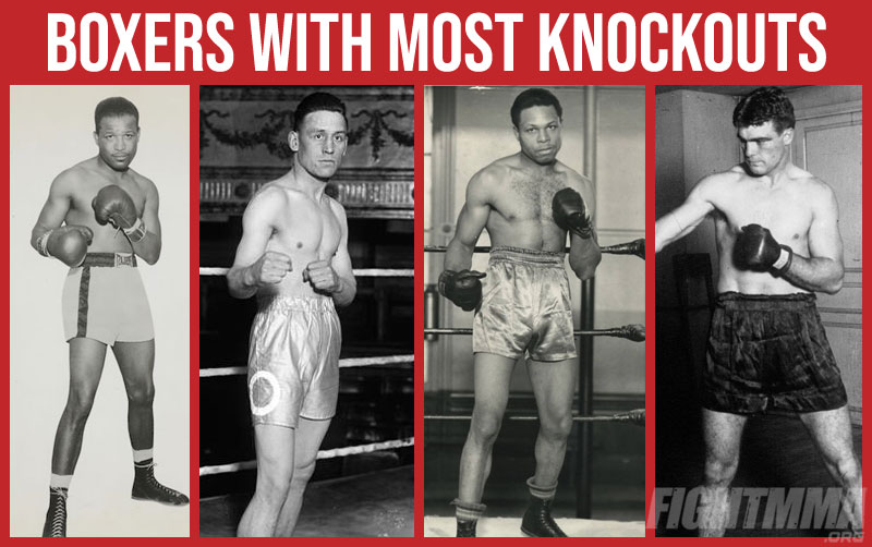 Boxers with most knockouts featuring Bird, Sugar Ray, Moore and Strib